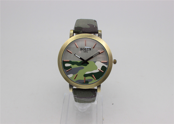 Camouflag dial Gent Alloy Wrist Watch with Japanese analog quartz movement