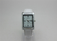 Pure White Leather Japan Movt Quartz Watch For Girl Stainless Steel Back