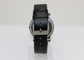 PCP Female Luxury Black Leather Analog Quartz Watch With Alloy Case