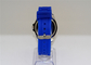 Zinc  Alloy round Gent Silicone Strap Watch / silicone wristband watch