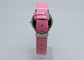 1ATM Cute pink Ladies Wrist Watches with quartz movement coffee glass