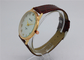 Modern Wave dial Gold Unisex Wrist Watch with Roman Number indicate